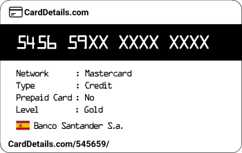 Card Details: 545659