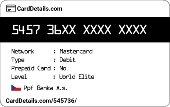Card Details: 545736
