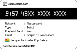 Card Details: 545743