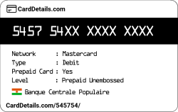 Card Details: 545754