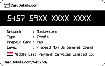 Card Details: 545759