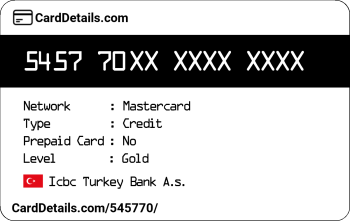 Card Details: 545770