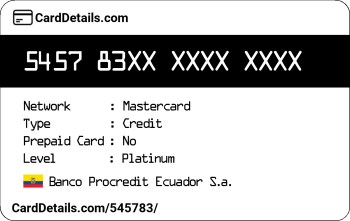 Card Details: 545783