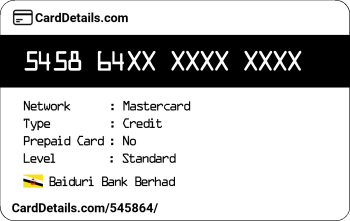 Card Details: 545864
