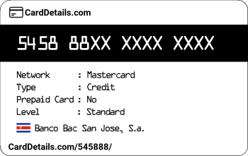 Card Details: 545888