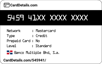 Card Details: 545941