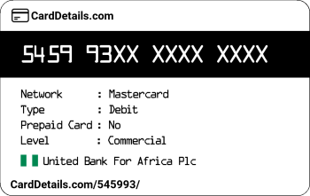 Card Details: 545993