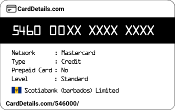 Card Details: 546000