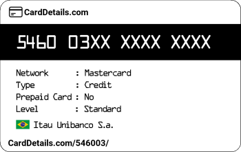 Card Details: 546003
