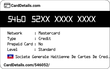 Card Details: 546052