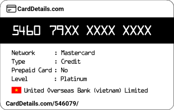Card Details: 546079