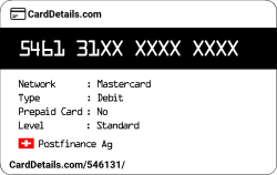 Card Details: 546131