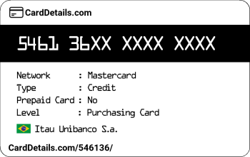 Card Details: 546136