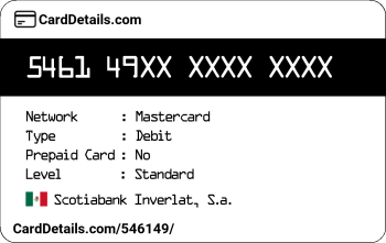 Card Details: 546149