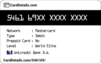 Card Details: 546169
