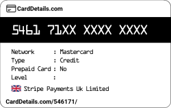 Card Details: 546171