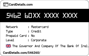 Card Details: 546260