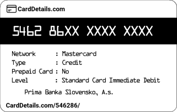 Card Details: 546286