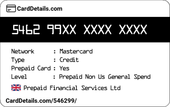 Card Details: 546299