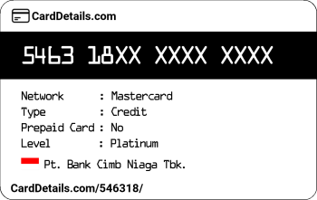 Card Details: 546318