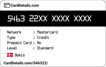 Card Details: 546322