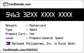 Card Details: 546332
