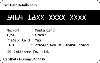 Card Details: 546418