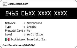 Card Details: 546506