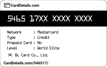 Card Details: 546517