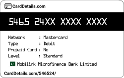 Card Details: 546524