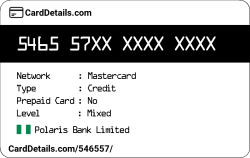 Card Details: 546557