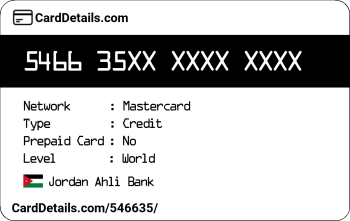 Card Details: 546635