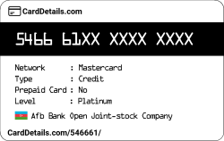 Card Details: 546661