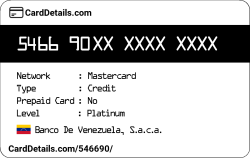Card Details: 546690