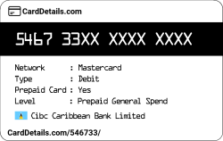 Card Details: 546733
