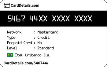 Card Details: 546744