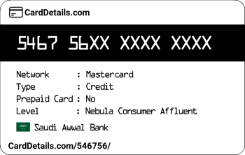 Card Details: 546756