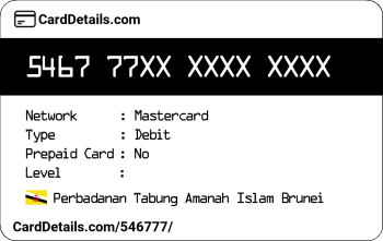 Card Details: 546777