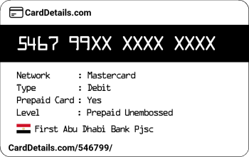 Card Details: 546799