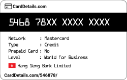 Card Details: 546878