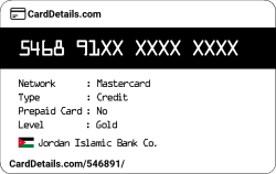 Card Details: 546891