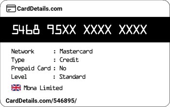 Card Details: 546895