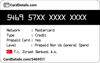 Card Details: 546957