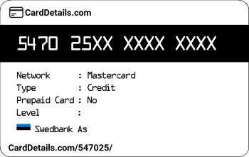 Card Details: 547025