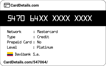 Card Details: 547064