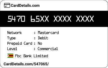 Card Details: 547065