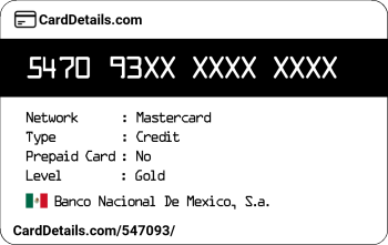 Card Details: 547093