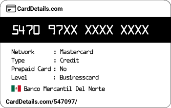 Card Details: 547097