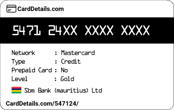 Card Details: 547124