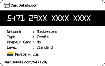 Card Details: 547129